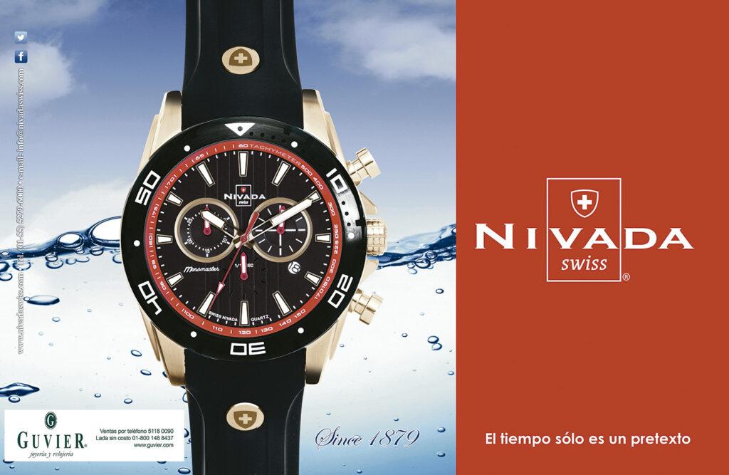 Ejemplo de un eslogan memorable de la marca de relojes suizos Nivada