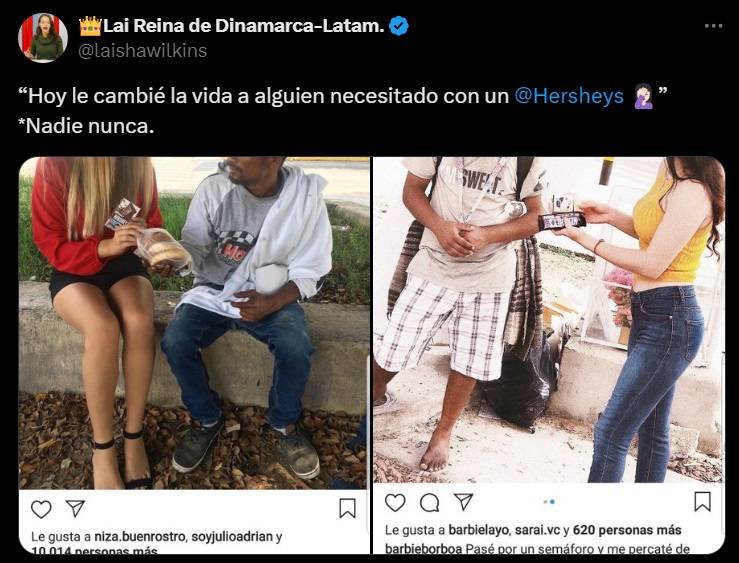 Tweet de una actriz mexicana evidenciando la problemática de la campaña #HacerElBienSabeBien de Hershey´s, compañía que debió aprender cómo gestionar una crisis en redes sociales.